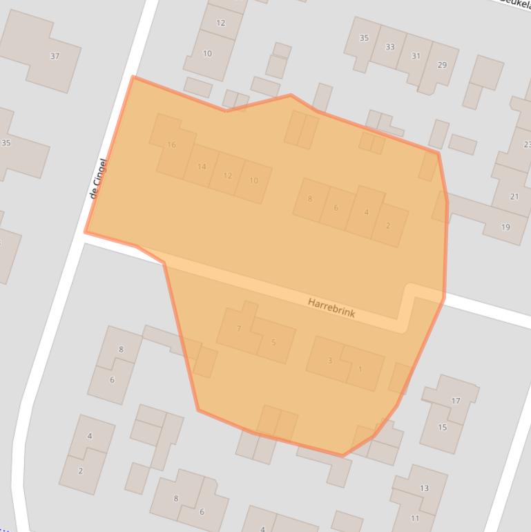 Kaart van postcodegebied 8141CB.