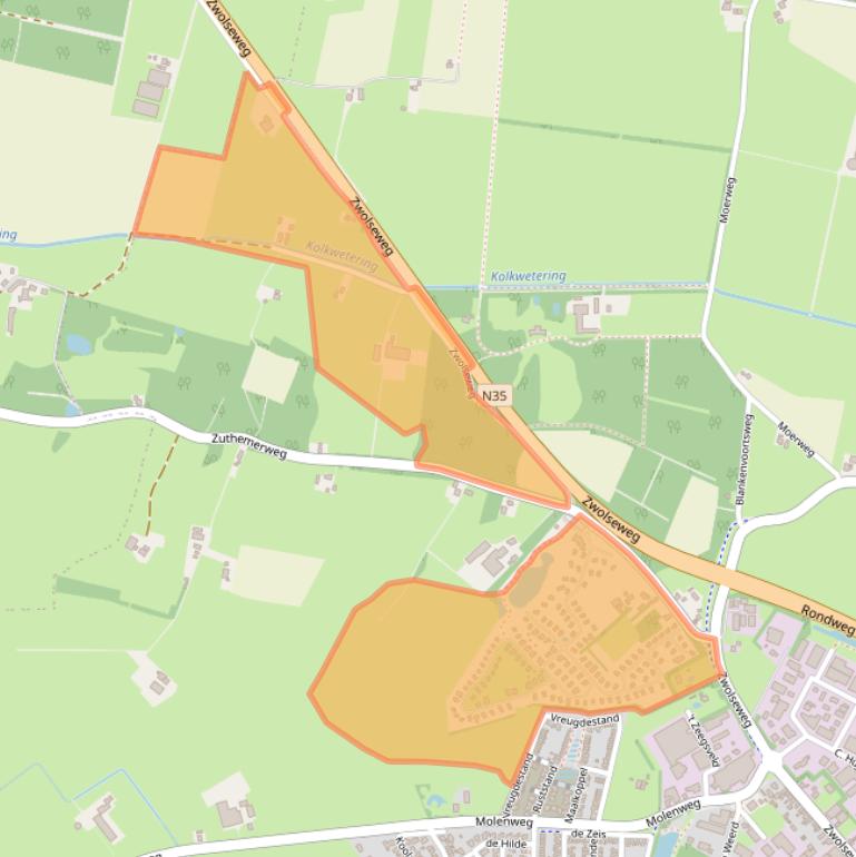 Kaart van postcodegebied 8141EA.