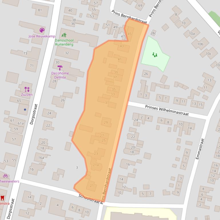 Kaart van postcodegebied 8141EK.