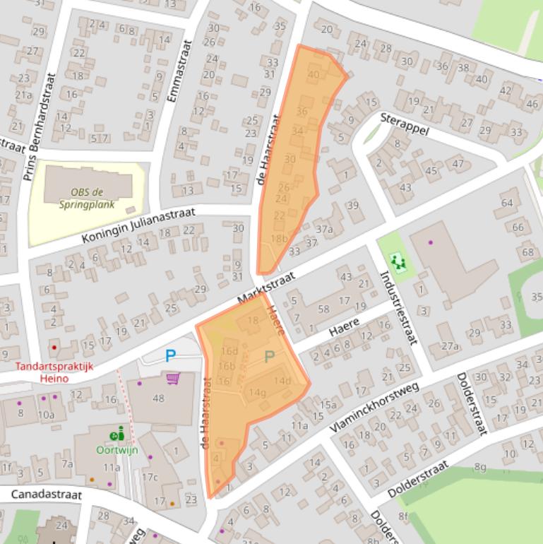 Kaart van postcodegebied 8141EX.