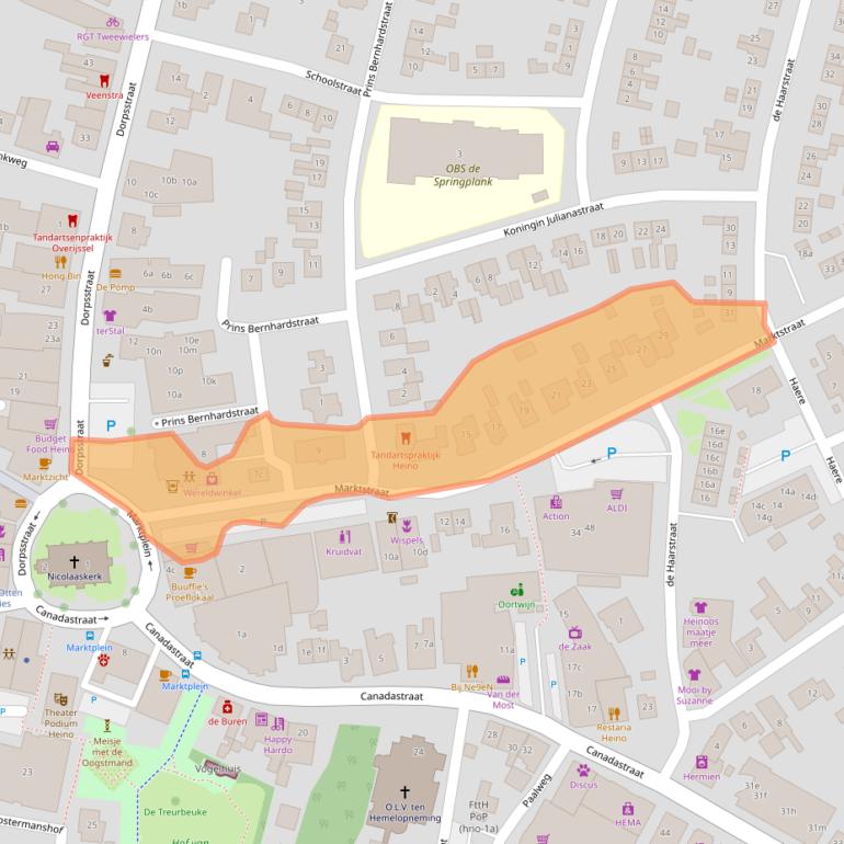 Kaart van postcodegebied 8141GA.