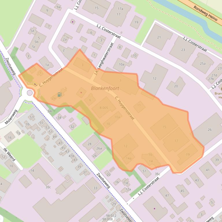 Kaart van postcodegebied 8141GM.
