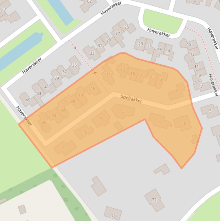 Kaart van postcodegebied 8141HT.