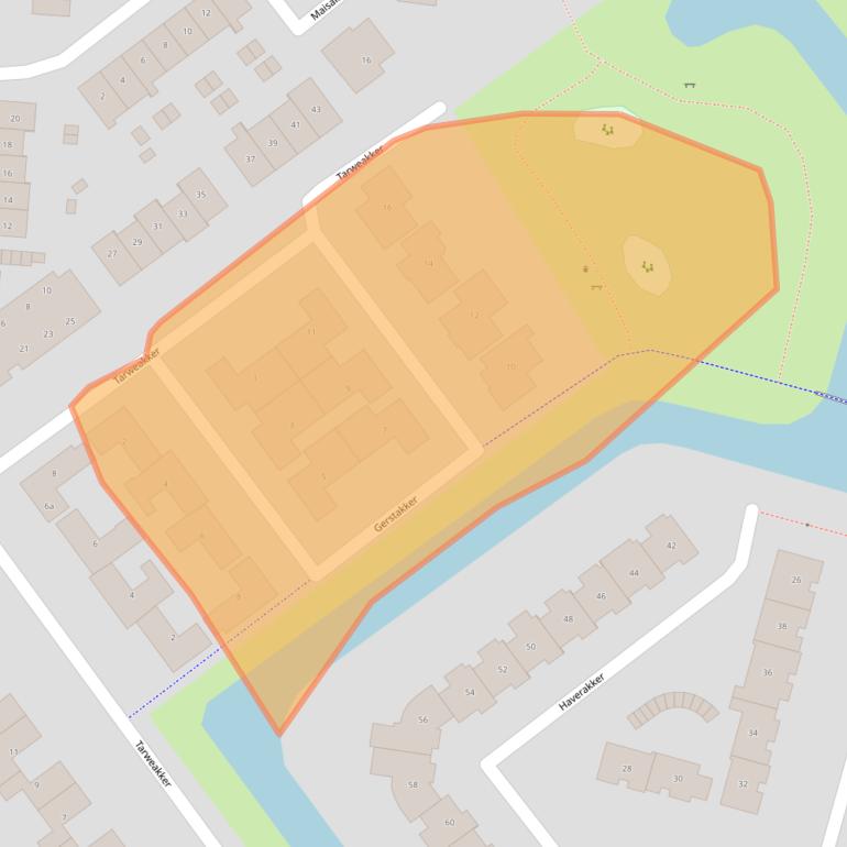 Kaart van postcodegebied 8141HX.
