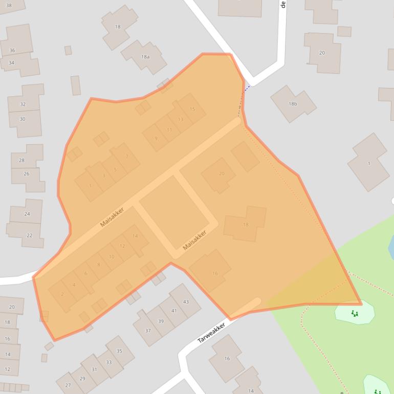 Kaart van postcodegebied 8141JA.