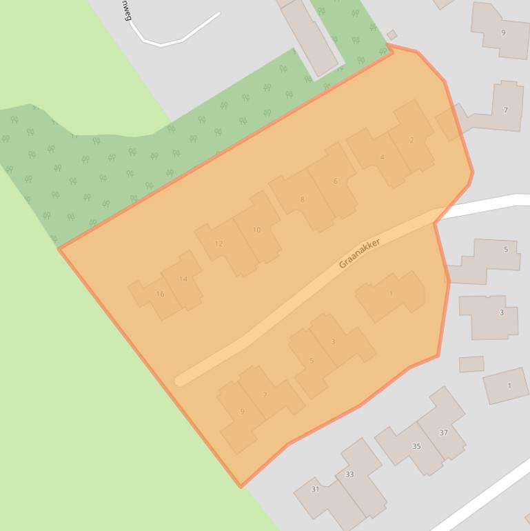 Kaart van postcodegebied 8141JD.