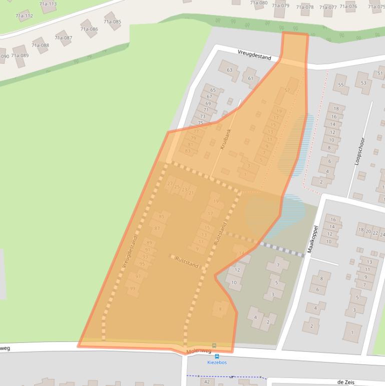 Kaart van postcodegebied 8141NN.