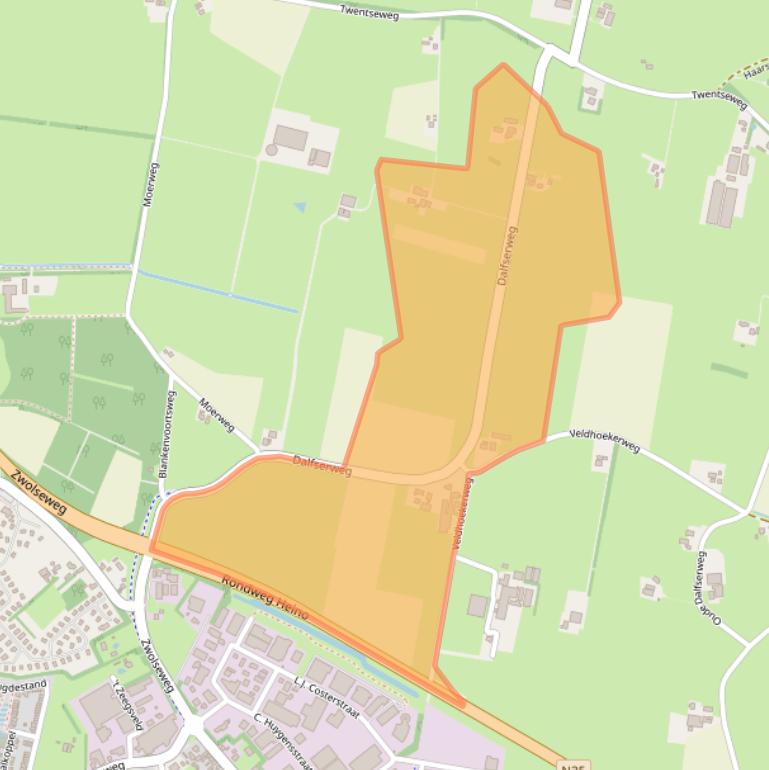 Kaart van postcodegebied 8141PG.