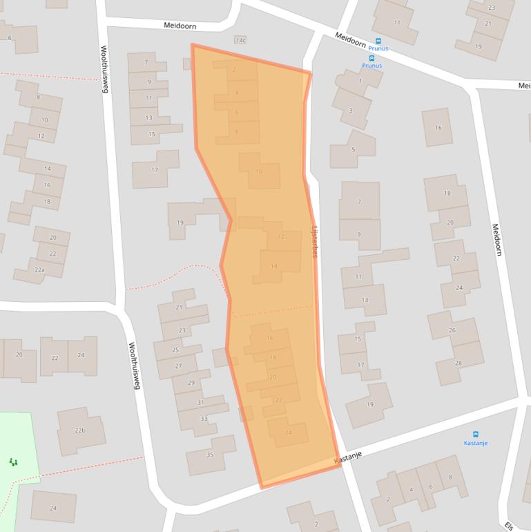 Kaart van postcodegebied 8141TE.