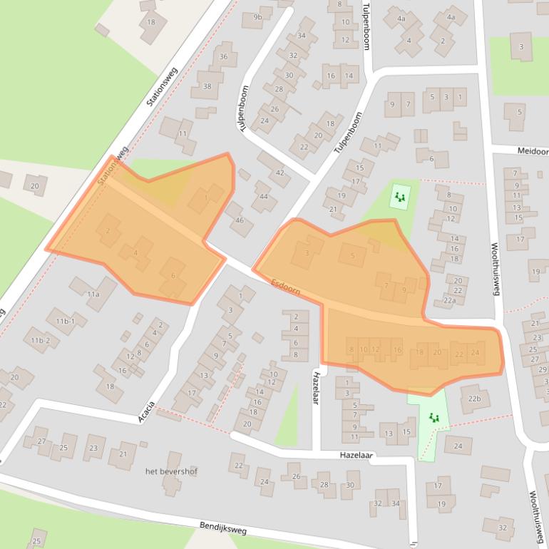 Kaart van postcodegebied 8141TK.