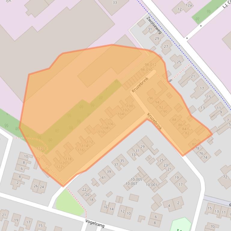 Kaart van postcodegebied 8141WG.