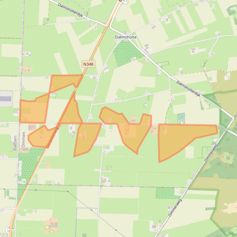 Kaart van postcodegebied 8146SE.