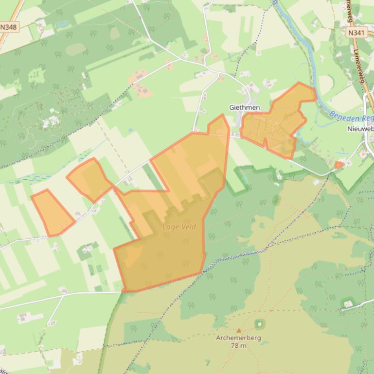 Kaart van postcodegebied 8147RB.