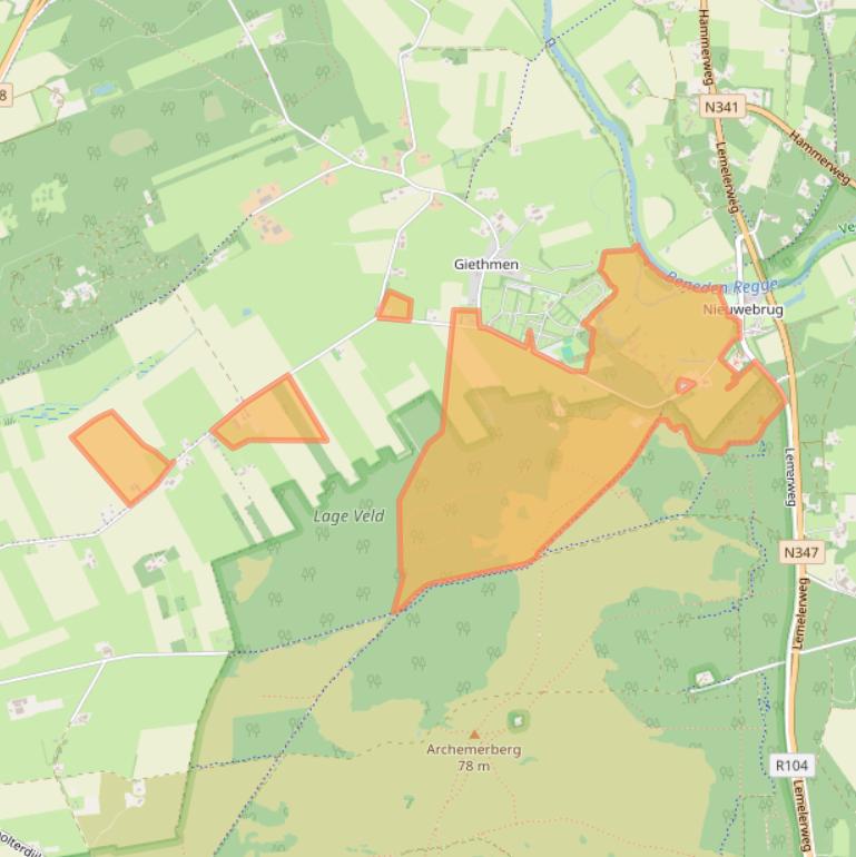 Kaart van postcodegebied 8147RC.