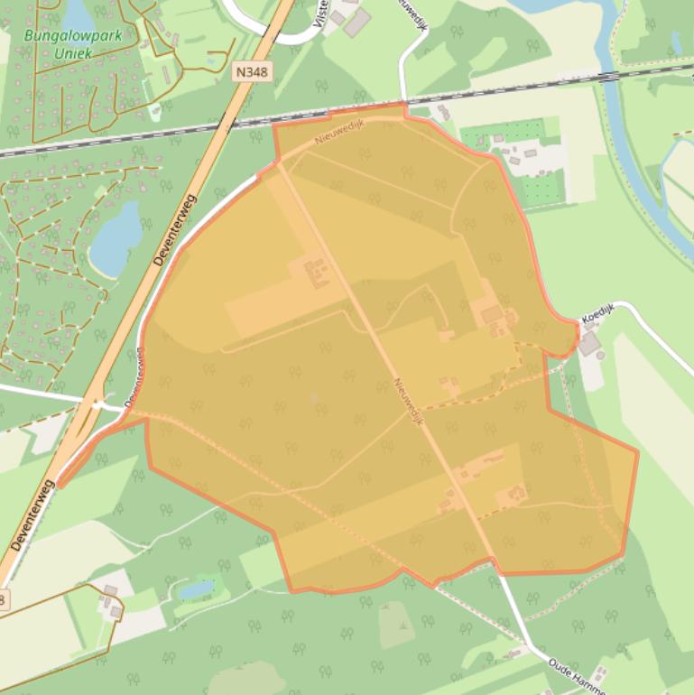 Kaart van postcodegebied 8147RH.