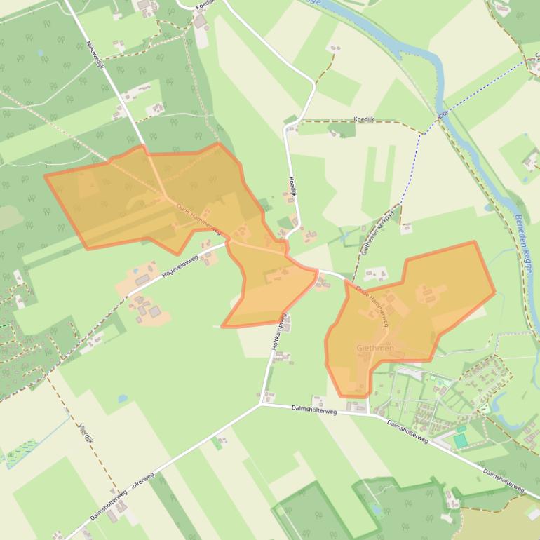 Kaart van postcodegebied 8147RK.
