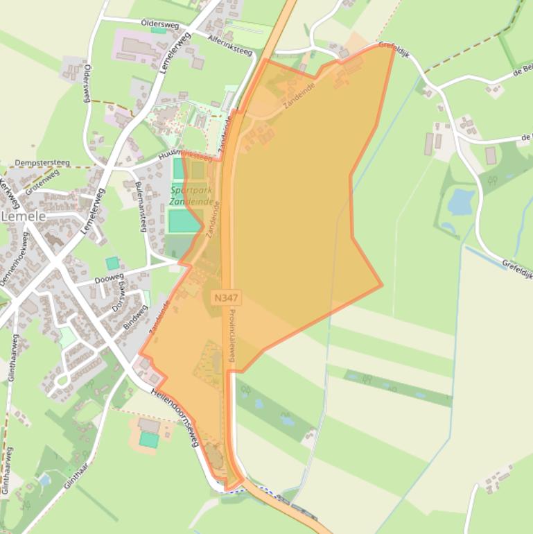 Kaart van postcodegebied 8148PS.