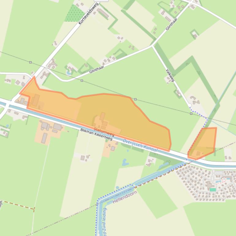 Kaart van postcodegebied 8148RT.