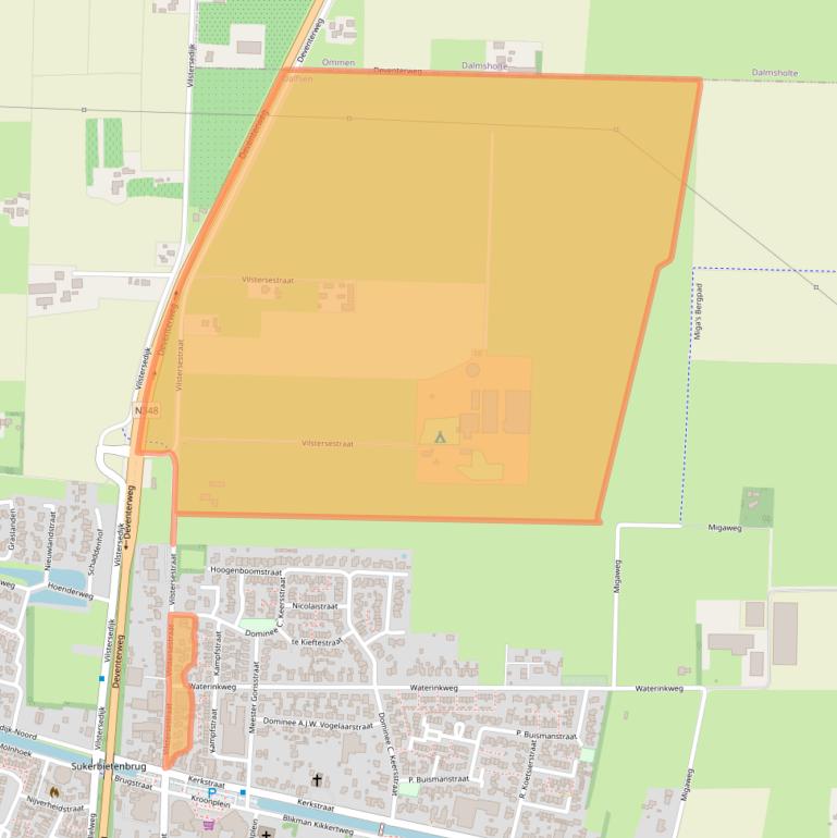 Kaart van postcodegebied 8151AA.