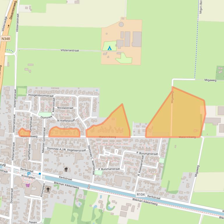 Kaart van postcodegebied 8151AJ.