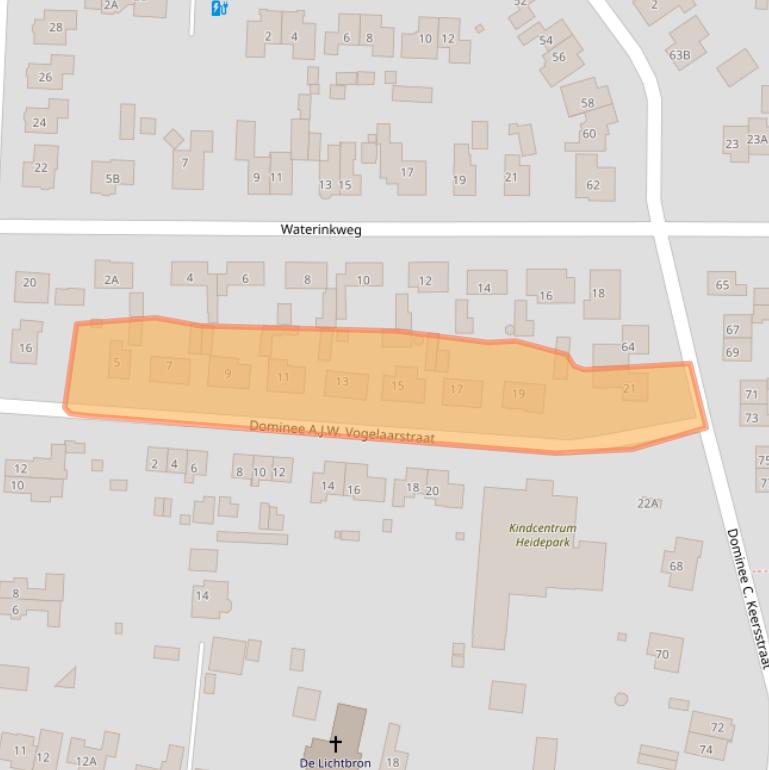 Kaart van postcodegebied 8151AM.