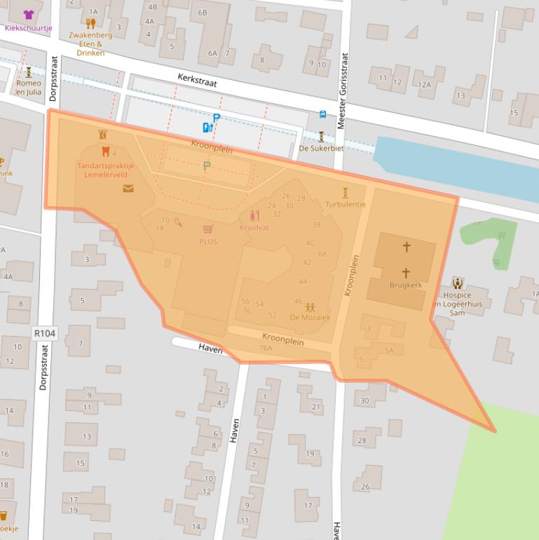 Kaart van postcodegebied 8151AZ.