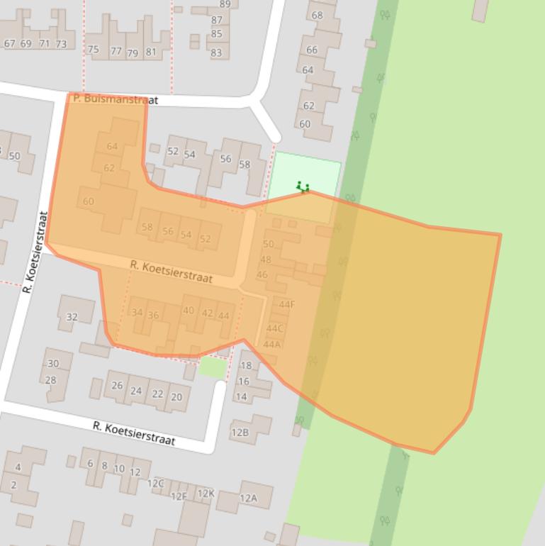 Kaart van postcodegebied 8151BK.