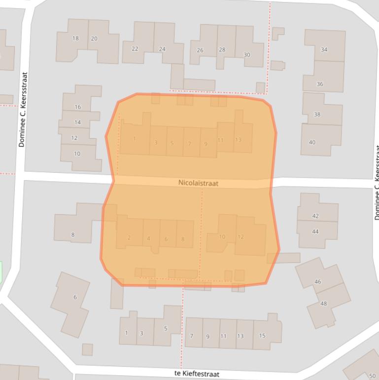 Kaart van postcodegebied 8151BP.
