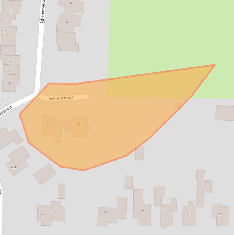 Kaart van postcodegebied 8151BS.