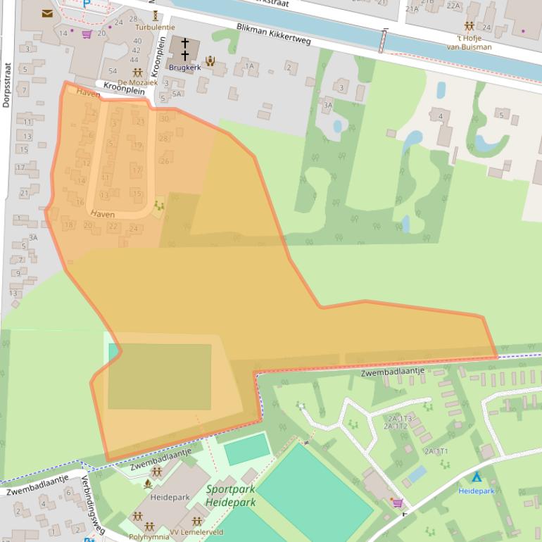 Kaart van postcodegebied 8151CA.