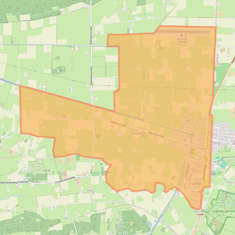 Kaart van postcodegebied 8152.