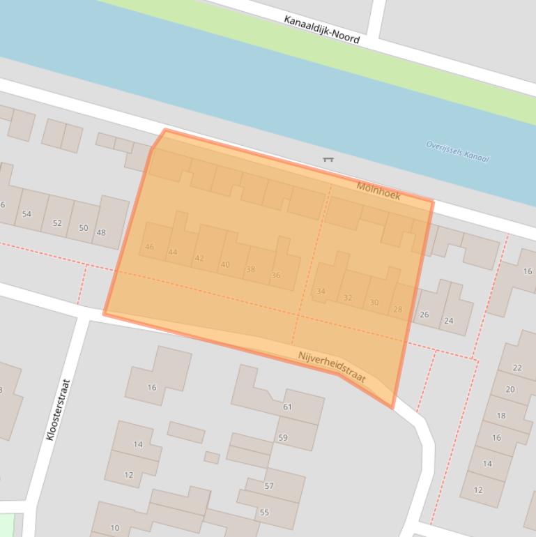 Kaart van postcodegebied 8152AK.