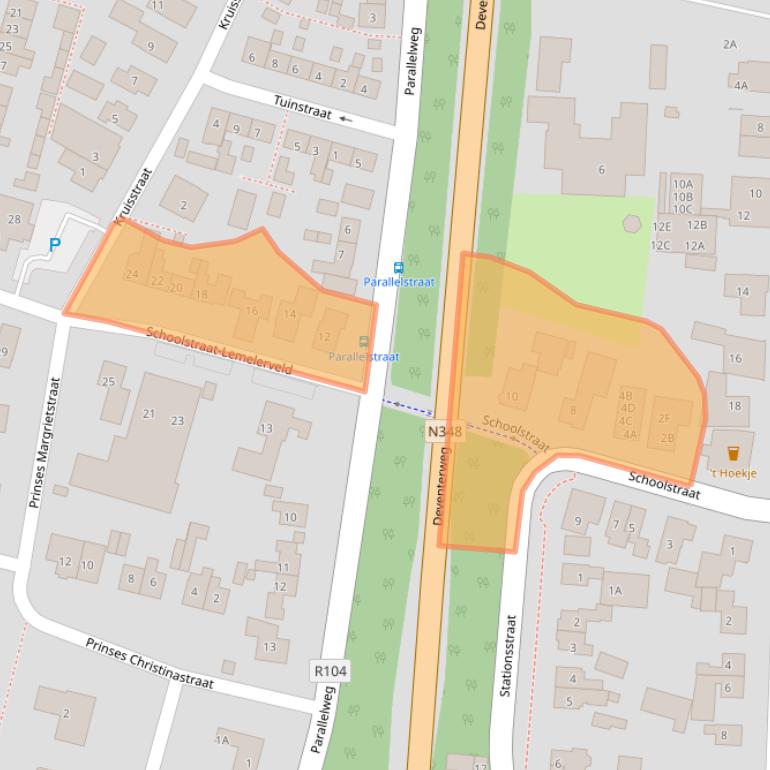 Kaart van postcodegebied 8152AS.