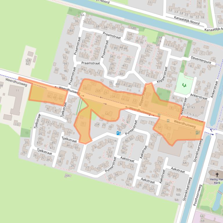 Kaart van postcodegebied 8152AW.