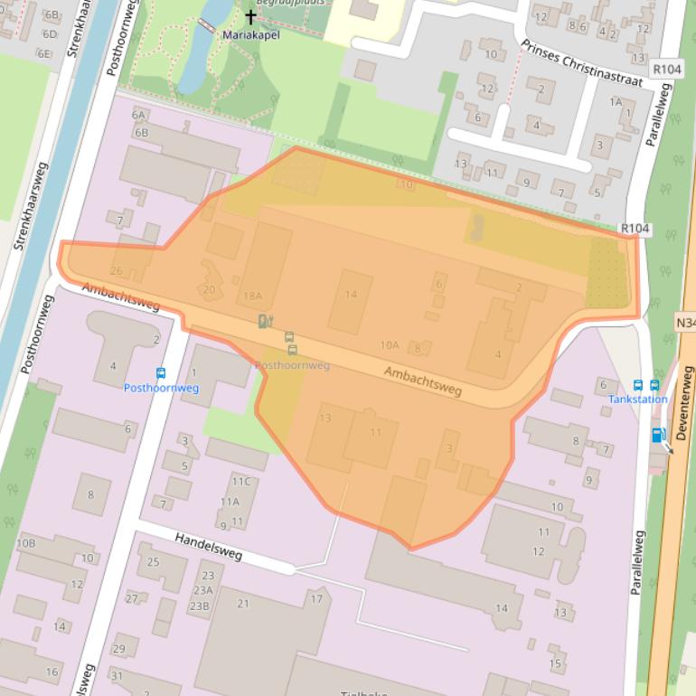 Kaart van postcodegebied 8152BA.