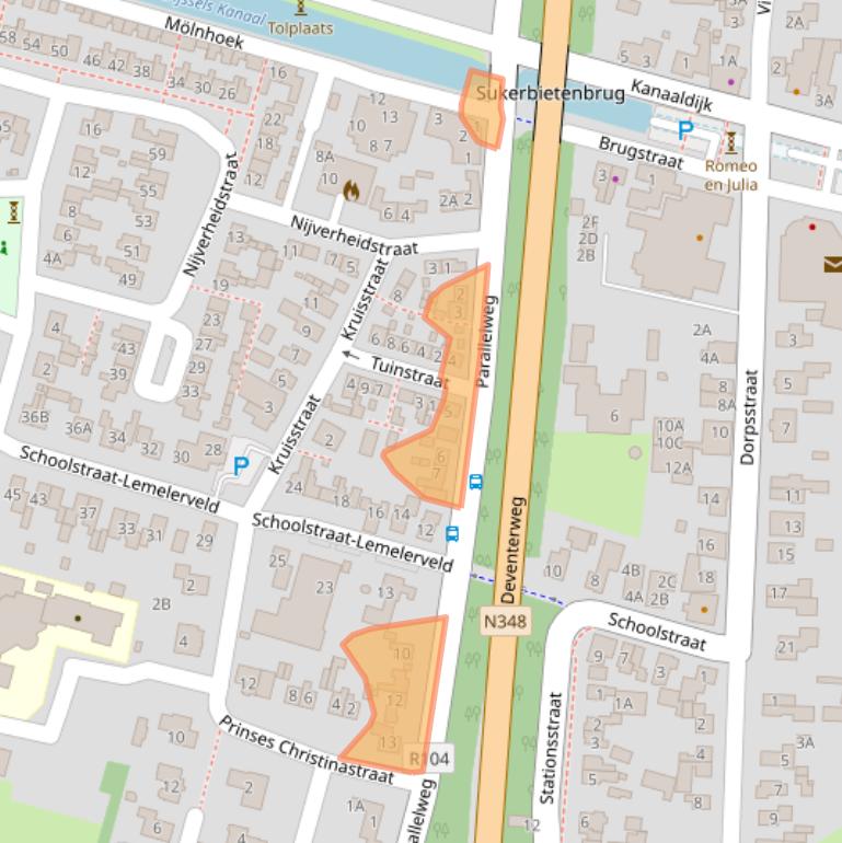 Kaart van postcodegebied 8152BD.