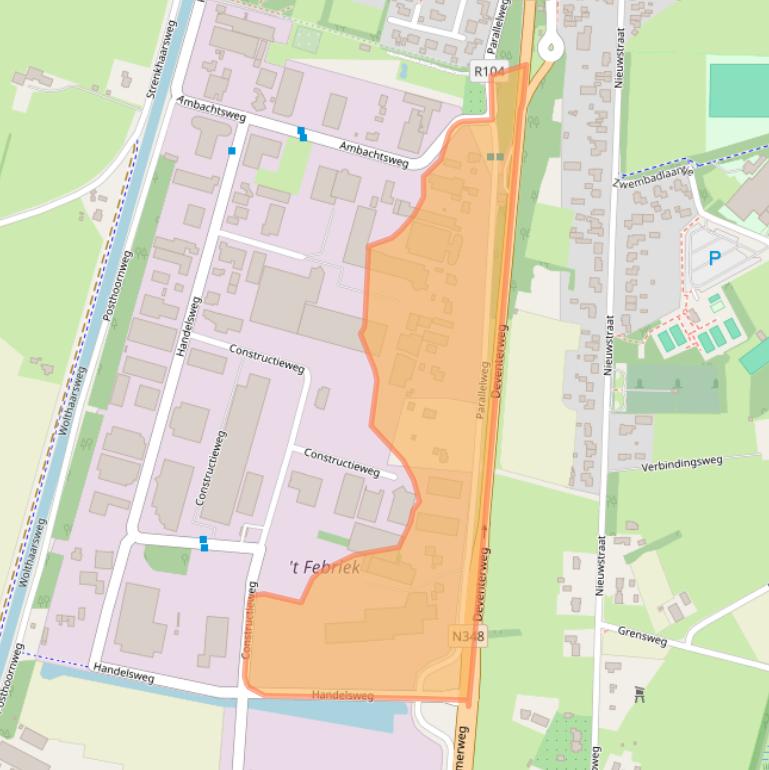 Kaart van postcodegebied 8152BE.