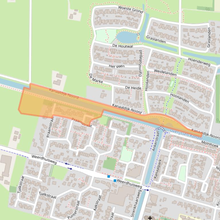 Kaart van postcodegebied 8152BZ.