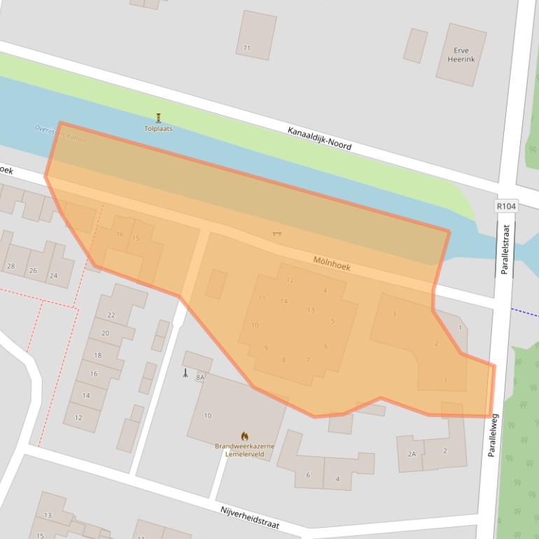 Kaart van postcodegebied 8152CZ.
