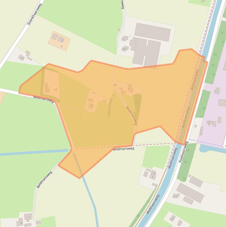 Kaart van postcodegebied 8152DC.