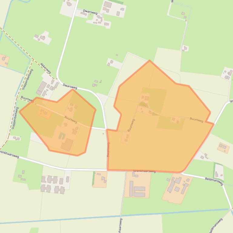 Kaart van postcodegebied 8152DD.