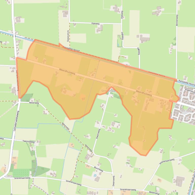 Kaart van postcodegebied 8152DN.