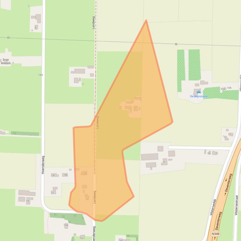 Kaart van postcodegebied 8152DZ.