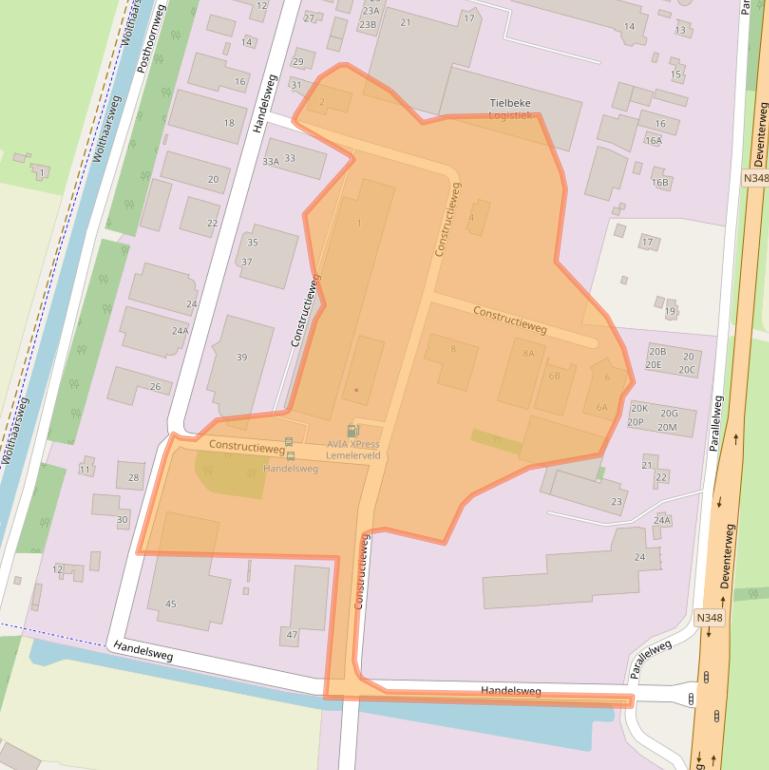 Kaart van postcodegebied 8152GA.