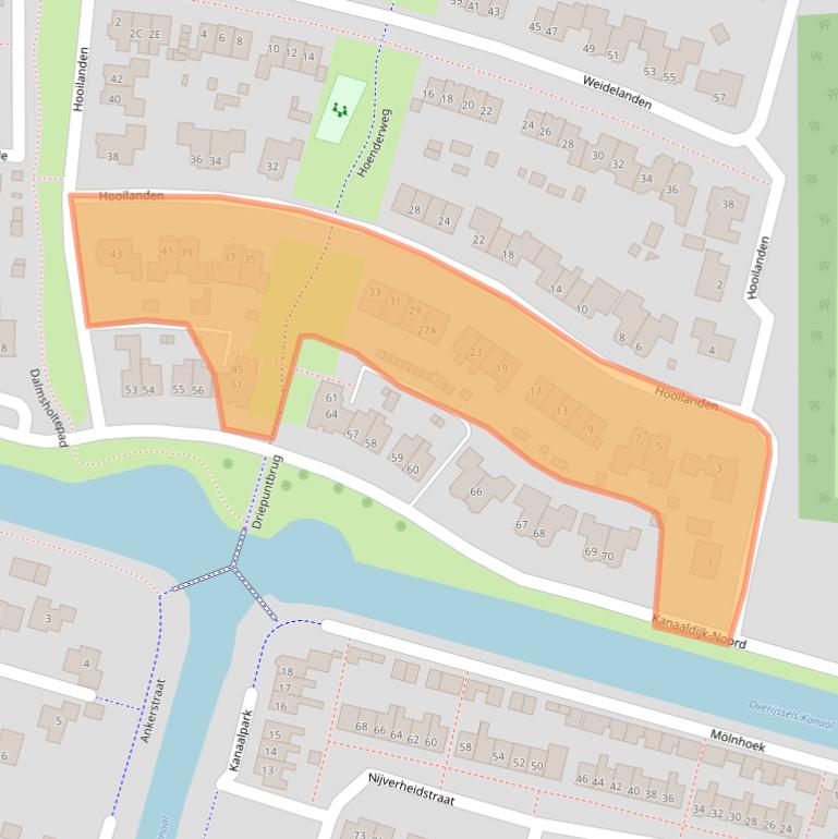 Kaart van postcodegebied 8152HA.