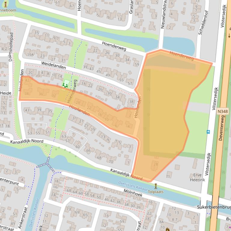 Kaart van postcodegebied 8152HB.