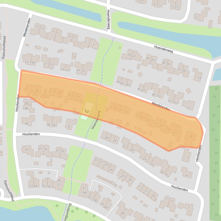 Kaart van postcodegebied 8152HC.