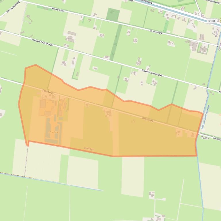 Kaart van postcodegebied 8153RB.