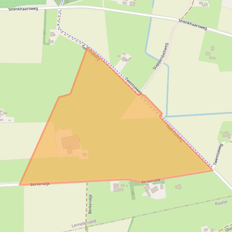 Kaart van postcodegebied 8154HB.