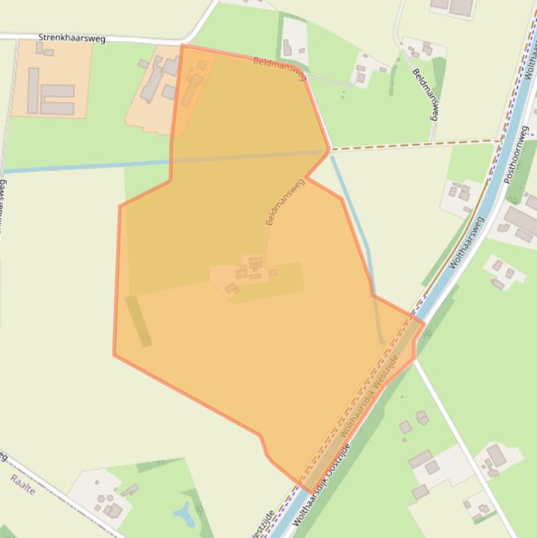 Kaart van postcodegebied 8154HC.